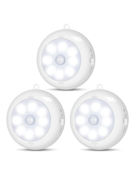 Sensor de Movimiento Luz LED Reoshine 6000K 3 Paquete Sensor de Movimiento Luz LED Reoshine 6000K 3 Paquete