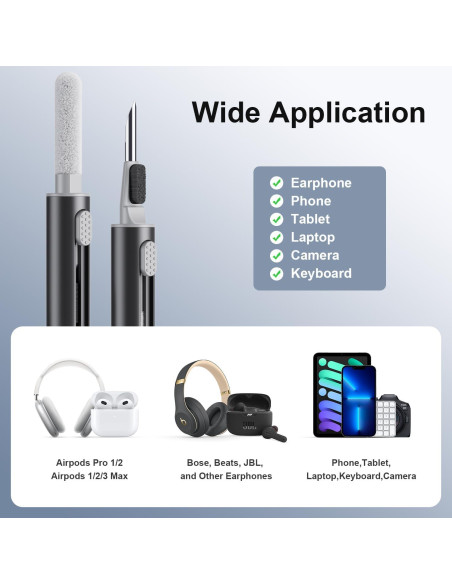 Kit de limpieza Hyashee para Airpods Pro 1 2 3, 3 en 1 Kit de limpieza Hyashee para Airpods Pro 1 2 3, 3 en 1