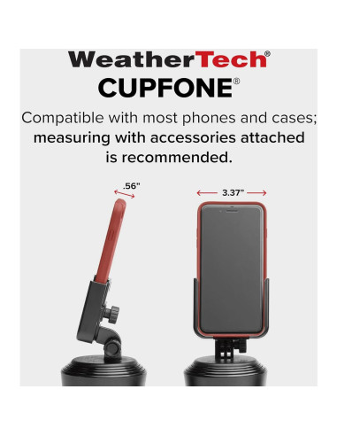 Soporte para Teléfono WeatherTech CupFone Negro Ajustable