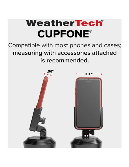 Soporte para Teléfono WeatherTech CupFone Negro Ajustable Soporte para Teléfono WeatherTech CupFone Negro Ajustable