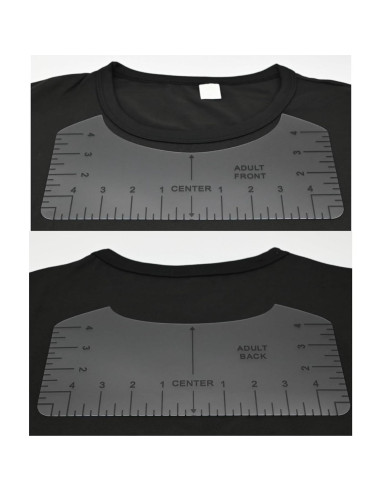 Guía de Regla para Camisetas LINXIAO 12 Piezas PVC Transparente