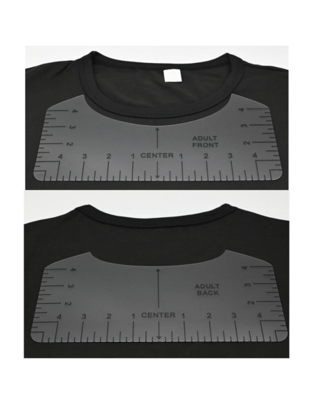 Guía de Regla para Camisetas LINXIAO 12 Piezas PVC Transparente Guía de Regla para Camisetas LINXIAO 12 Piezas PVC Transparente