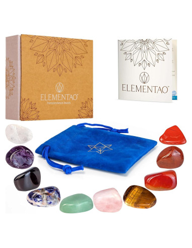 Conjunto de 10 Cristales de Chakra Elementao - Piedras Sanadoras