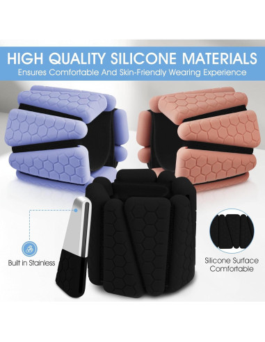 Pesas de Muñeca Ajustables FOUUAAOOU 0.9kg para Yoga y Gimnasio