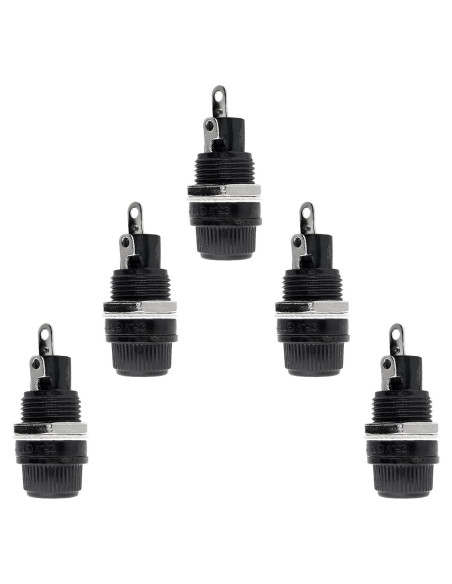 Soporte de Fusible Montado en Panel Yoiilnz 5x20mm 10A 250V AC - 5 Pcs Soporte de Fusible Montado en Panel Yoiilnz 5x20mm 10A 250V AC - 5 Pcs