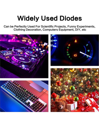 100 Diodos LED 3mm Verdes YIWANSON - Brillantes y Eficientes