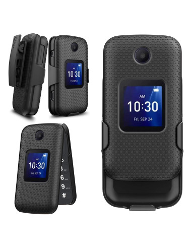 Funda Ailiber para Alcatel Go Flip 4 y TCL Flip 2 - Negro