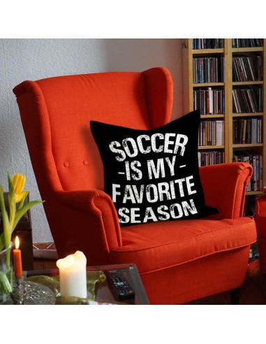 Fundas de Cojín Decorativas Rusenbao 45.72x45.72 cm Fútbol