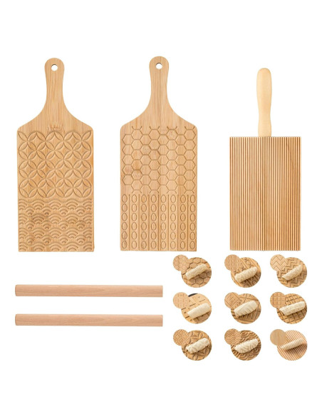 Set de Tablas y Rodillos de Gnocchi PARBEE - Madera, 5 Piezas Set de Tablas y Rodillos de Gnocchi PARBEE - Madera, 5 Piezas