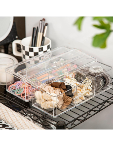 Organizador de Accesorios para el Cabello TelKeen 3 Compartimentos Organizador de Accesorios para el Cabello TelKeen 3 Compartimentos