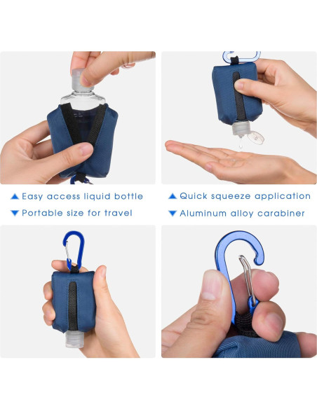 Soporte Portátil para Desinfectante de Manos Loci 60ML Azul Soporte Portátil para Desinfectante de Manos Loci 60ML Azul