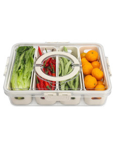 Contenedor de Ensalada Hermético shopwithgreen 5L con 4 Coladores