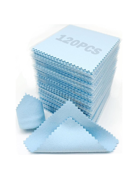 Paños de Limpieza de Joyería XIAOXINGYUN 120 Pcs 8x8 cm Paños de Limpieza de Joyería XIAOXINGYUN 120 Pcs 8x8 cm