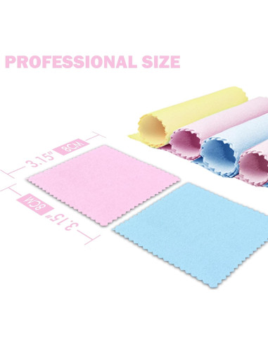 Paños de Limpieza de Joyería XIAOXINGYUN 120 Pcs 8x8 cm