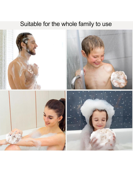 Esponjas de Lufa Fishent, Paquete de 3 Exfoliantes 60g Esponjas de Lufa Fishent, Paquete de 3 Exfoliantes 60g