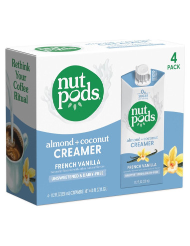 Crema de Café Sin Azúcar Nutpods Vainilla Francesa 4x11.2oz