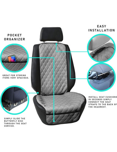 Funda de Asiento de Coche FH Group Beige - 2 Fundas Impermeables