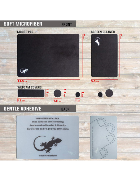 Alfombrilla de Ratón Adhesiva Gecko - Paquete de 10 - Microfibra Alfombrilla de Ratón Adhesiva Gecko - Paquete de 10 - Microfibra