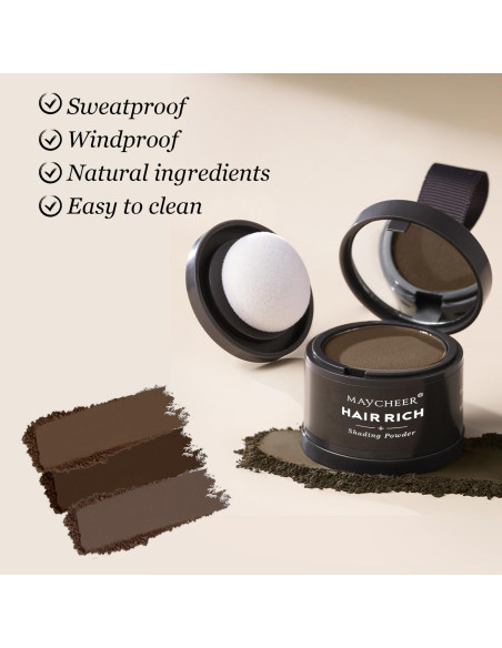 Polvo de Sombra para Línea de Cabello Maycheer 40g Marrón Oscuro Polvo de Sombra para Línea de Cabello Maycheer 40g Marrón Oscuro
