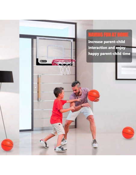 Aro de Baloncesto NZQXJXZ 24"x16" para Interior con 3 Pelotas Aro de Baloncesto NZQXJXZ 24"x16" para Interior con 3 Pelotas