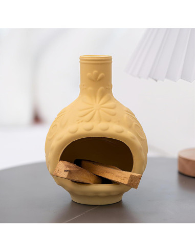 Soporte de Palo Santo MOUGIGI - Chimenea de Cerámica 9x16 cm