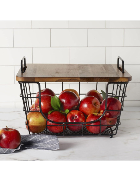 Canasta Rectangular Apilable Gourmet Basics Mikasa Acacia Canasta Rectangular Apilable Gourmet Basics Mikasa Acacia