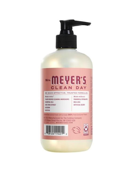 Jabón de Manos Mrs. Meyer's Clean Day Rosa 370 ml Jabón de Manos Mrs. Meyer's Clean Day Rosa 370 ml