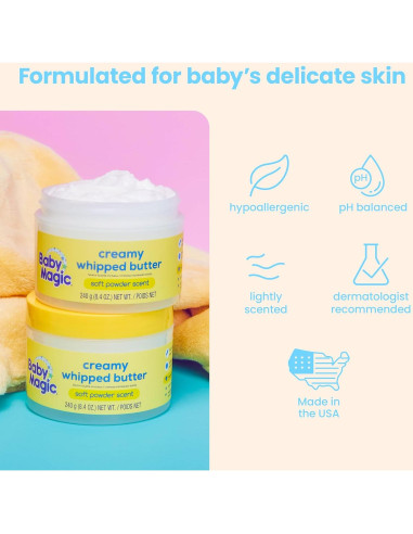 Mantequilla Batida Cremosa Baby Magic 248 ml Hipoalergénica
