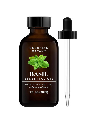 Aceite Esencial de Albahaca Brooklyn Botany 29.57 ml - Puro y Natural