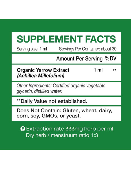 Tintura de Milenrama Orgánica KingHealth 29.57 ml Vegana Tintura de Milenrama Orgánica KingHealth 29.57 ml Vegana