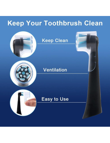 Cubiertas protectoras DeBizz para cabezales Oral-B iO - 6 unidades