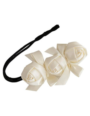 Fabricador de moños rosa blanca ASTRQLE - Accesorio para peinados