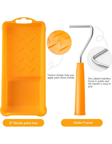 Kit de Rodillos de Pintura Mister Rui 2 Pulgadas 9 Piezas