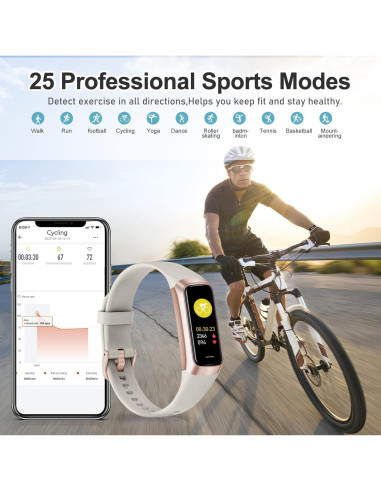 Rastreador de Fitness Zeacool C60 con Monitoreo de Salud 24/7