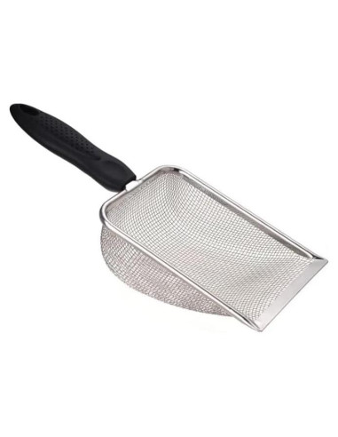 Cuchara de Arena para Gatos HLMOptimo Acero Inoxidable 2mm