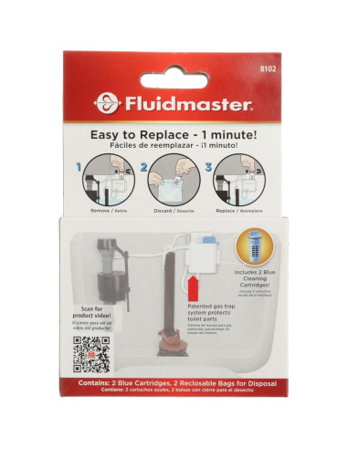 Recargas de Limpieza Automática para Inodoro Fluidmaster 8102P8 Azul 2-Pack