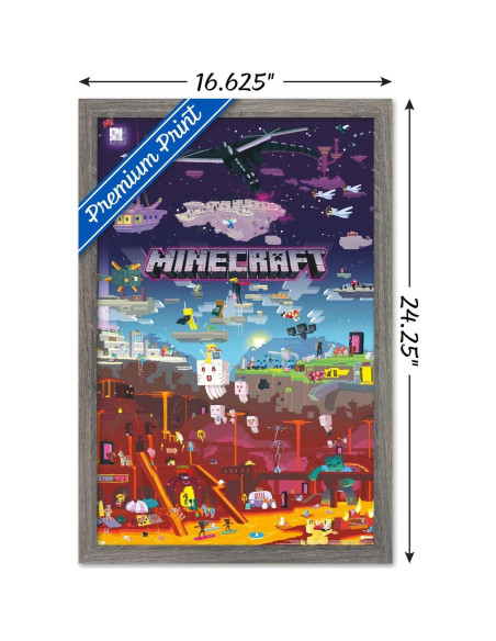 Póster Enmarcado Trends International Minecraft 37.4x56.8cm Póster Enmarcado Trends International Minecraft 37.4x56.8cm