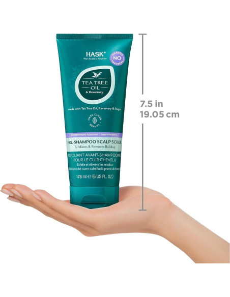 Exfoliante para Cuero Cabelludo Hask 170g - Aceite de Árbol de Té y Romero Exfoliante para Cuero Cabelludo Hask 170g - Aceite de Árbol de Té y Romero