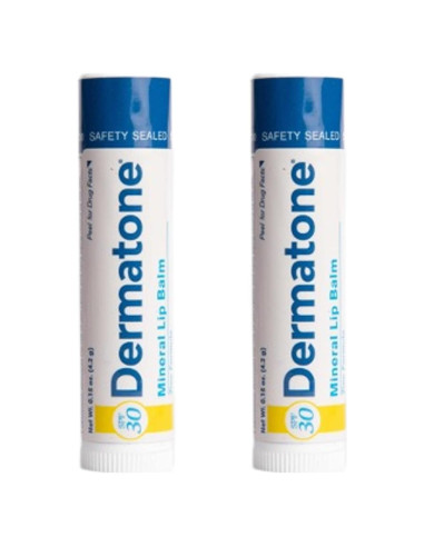 Bálsamo Labial Mineral Dermatone SPF 30 Hidratante 4.25g x2