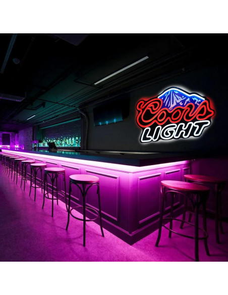 Cartel de neón LED Coors Light 30x48 cm para decoración Cartel de neón LED Coors Light 30x48 cm para decoración