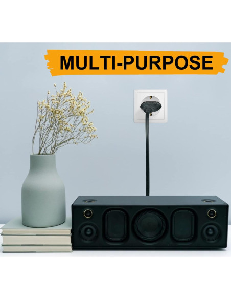 Adaptador de Enchufe Tipo C Romeda 6 Paquetes Negro Adaptador de Enchufe Tipo C Romeda 6 Paquetes Negro