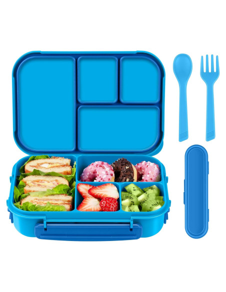 Caja de Almuerzo Bento Amathley 1200ml 4 Compartimentos Azul Caja de Almuerzo Bento Amathley 1200ml 4 Compartimentos Azul
