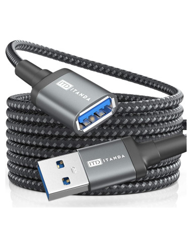 Cable de Extensión USB 3.0 ITD ITANDA 0.46 m Gris 5Gbps