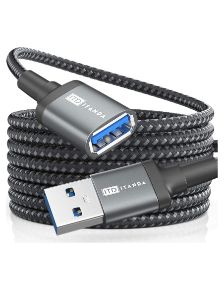 Cable de Extensión USB 3.0 ITD ITANDA 0.46 m Gris 5Gbps Cable de Extensión USB 3.0 ITD ITANDA 0.46 m Gris 5Gbps
