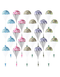 Yunsailing 25 Juguetes Paracaídas para Niños - Colores Camuflaje