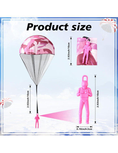 Yunsailing 25 Juguetes Paracaídas para Niños - Colores Camuflaje