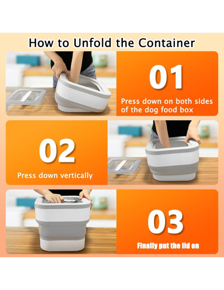 Contenedor de Almacenamiento de Comida Plegable BNOSDM 25L Contenedor de Almacenamiento de Comida Plegable BNOSDM 25L
