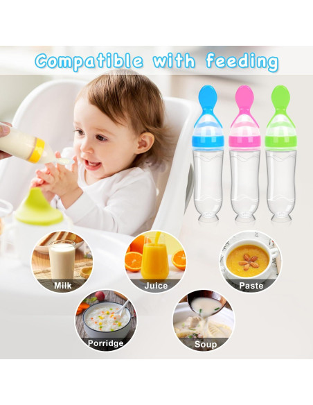 Dispensador de Comida para Bebés 4 Pack Silicona 181g Dispensador de Comida para Bebés 4 Pack Silicona 181g