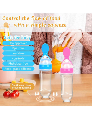 Dispensador de Comida para Bebés 4 Pack Silicona 181g