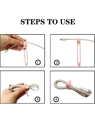 16 Correas de Silicona Reutilizables XORVIDN 10.67cm Organizador